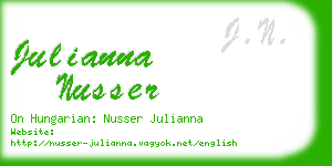 julianna nusser business card